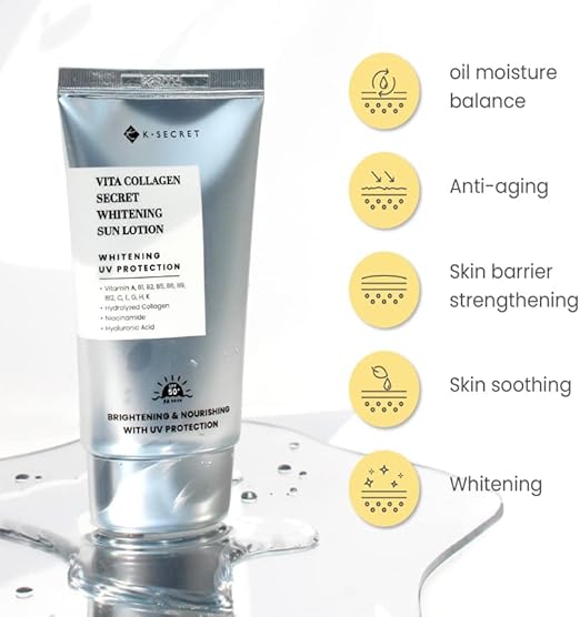 K-SECRET Vita Collagen Secret Whitening Sun Lotion SPF 50+ 50ml