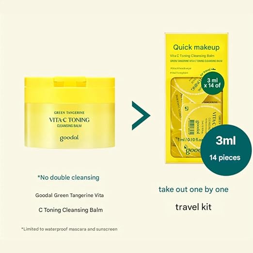 GOODAL Green Tangerine Vita-C Toning Cleansing Balm Travel Kit (14 pieces)