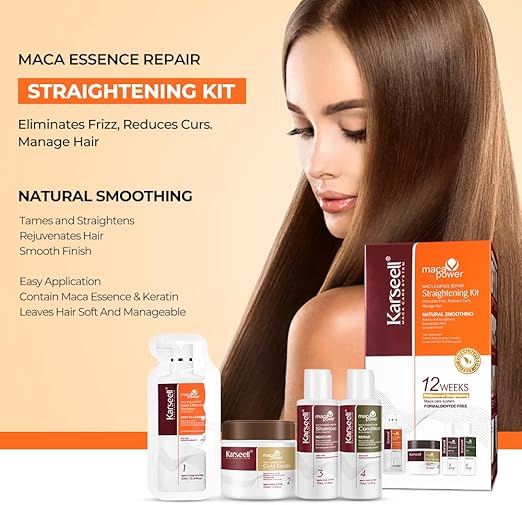 KARSEELL Maca Essence Hair Straightening Kit (4 Pieces)