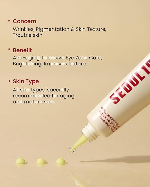 K-SECRET SEOUL 1988 Eye Cream : Retinal Liposome 4% + Fermented Bean