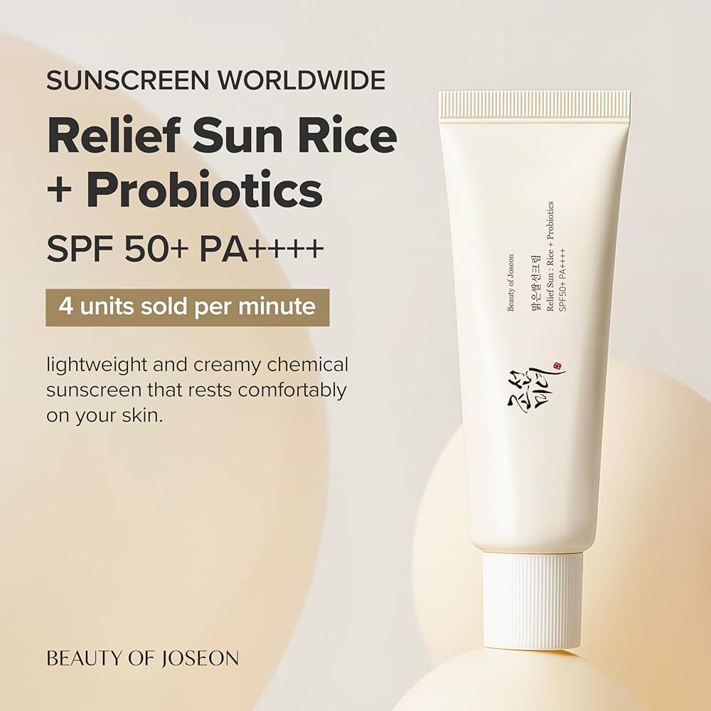 Beauty of Joseon Relief Rice + Probiotics Sunscreen 50ml (SPF50+ PA++++)