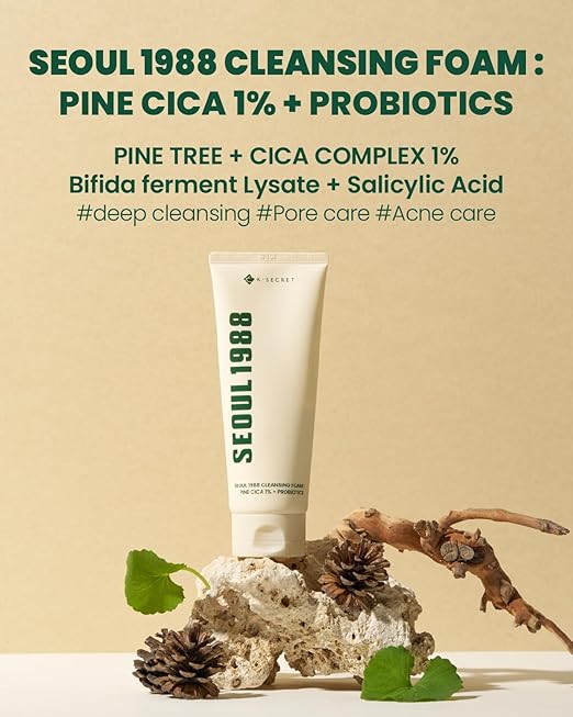 K-SECRET Seoul 1988 : Cleansing Foam Pine Cica 1%, Probiotics 150ml
