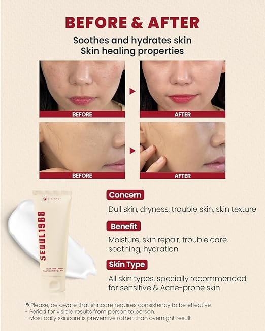 K-Secret SEOUL 1988 Cream : Snail Mucin 93% + Rice 100ml