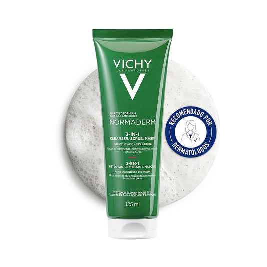 Vichy Normaderm 3-in-1 Cleanser Scrub Mask 125ml