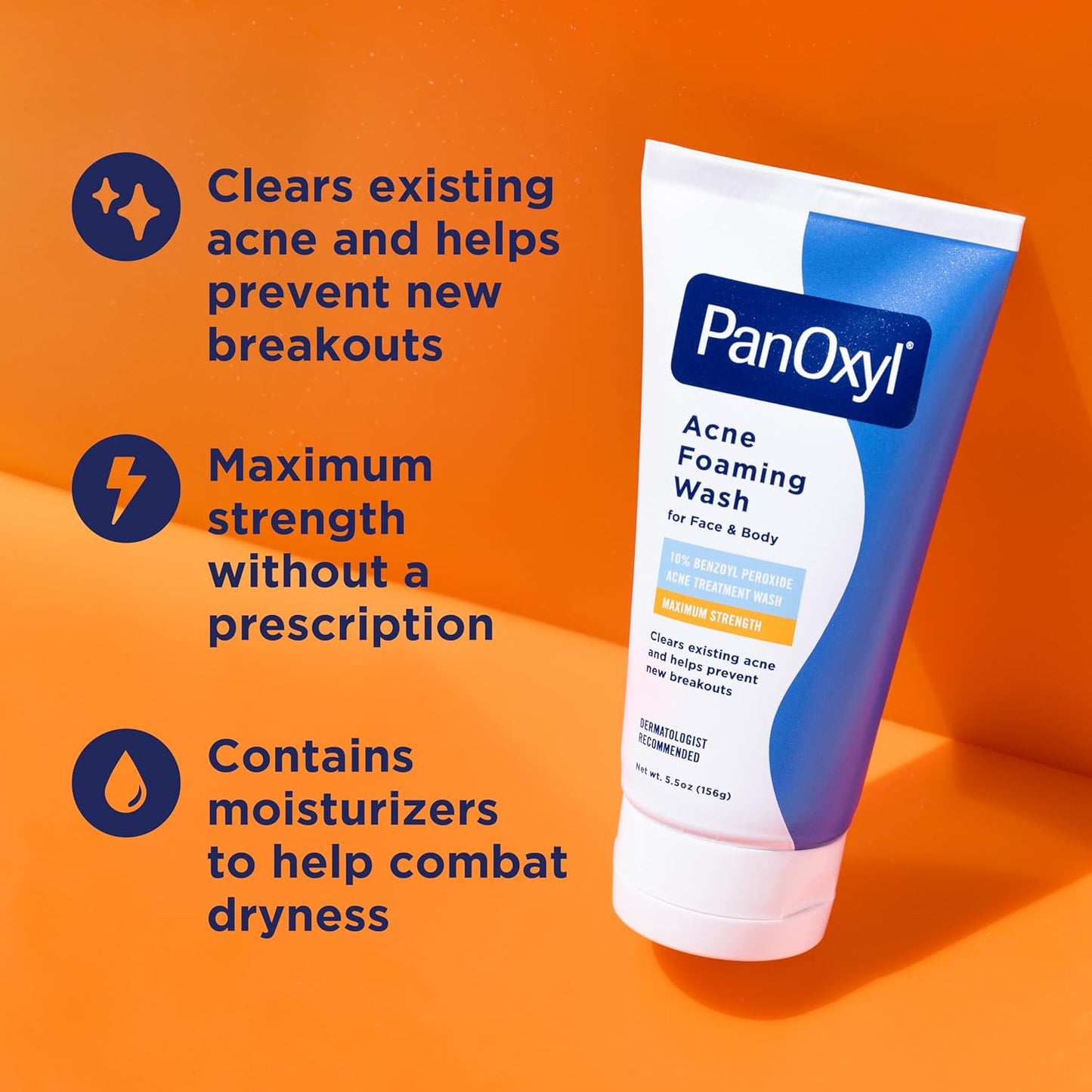PanOxyl Acne Foaming Wash 10% Benzoyl Peroxide 156g