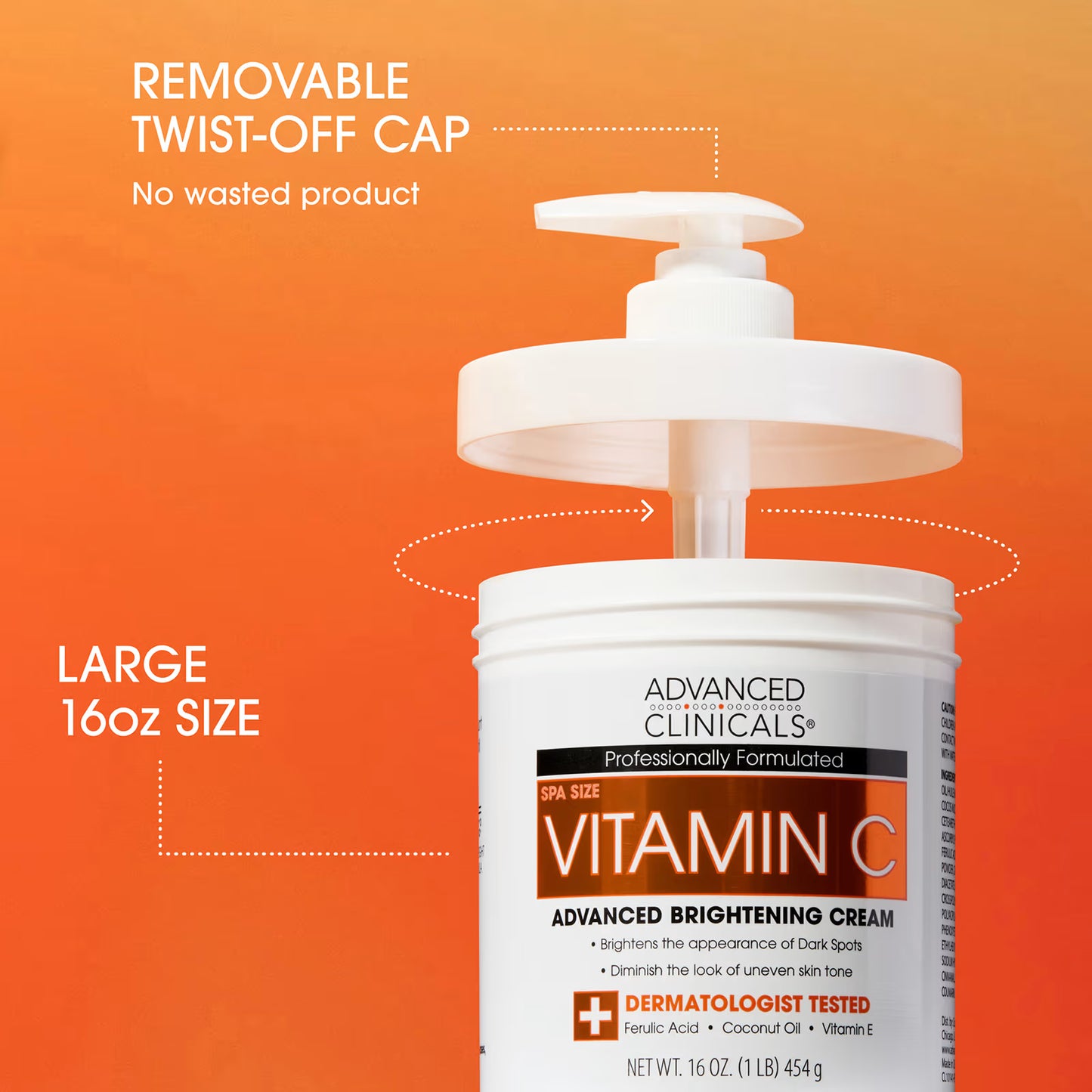 Advanced Clinicals Vitamin C Cream - 1lb