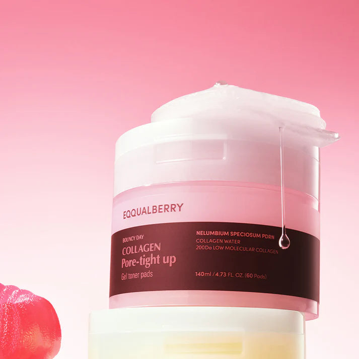 EQQUALBERRY Bouncy Day COLLAGEN Pore-Tight Up Gel Toner Pads