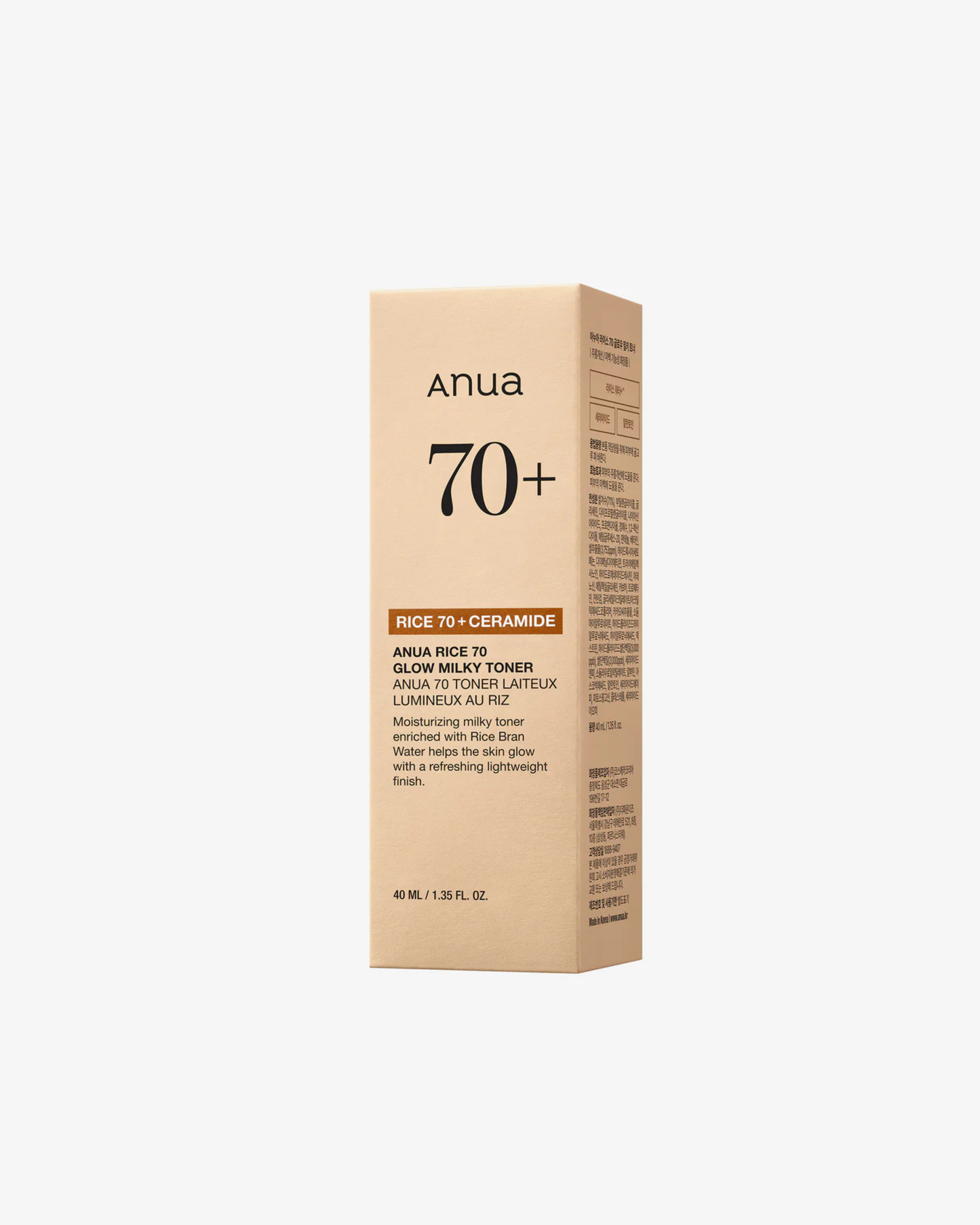 ANUA Rice 70 + Ceramide Glow Milky Toner 40ml