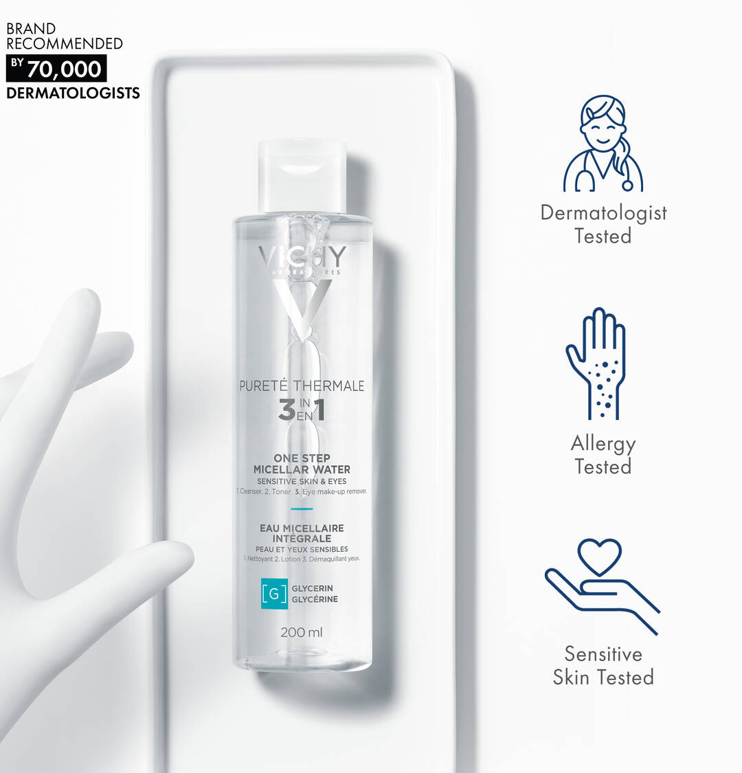 Vichy Pureté Thermale 3-in-1 One Step Micellar Water 200ml