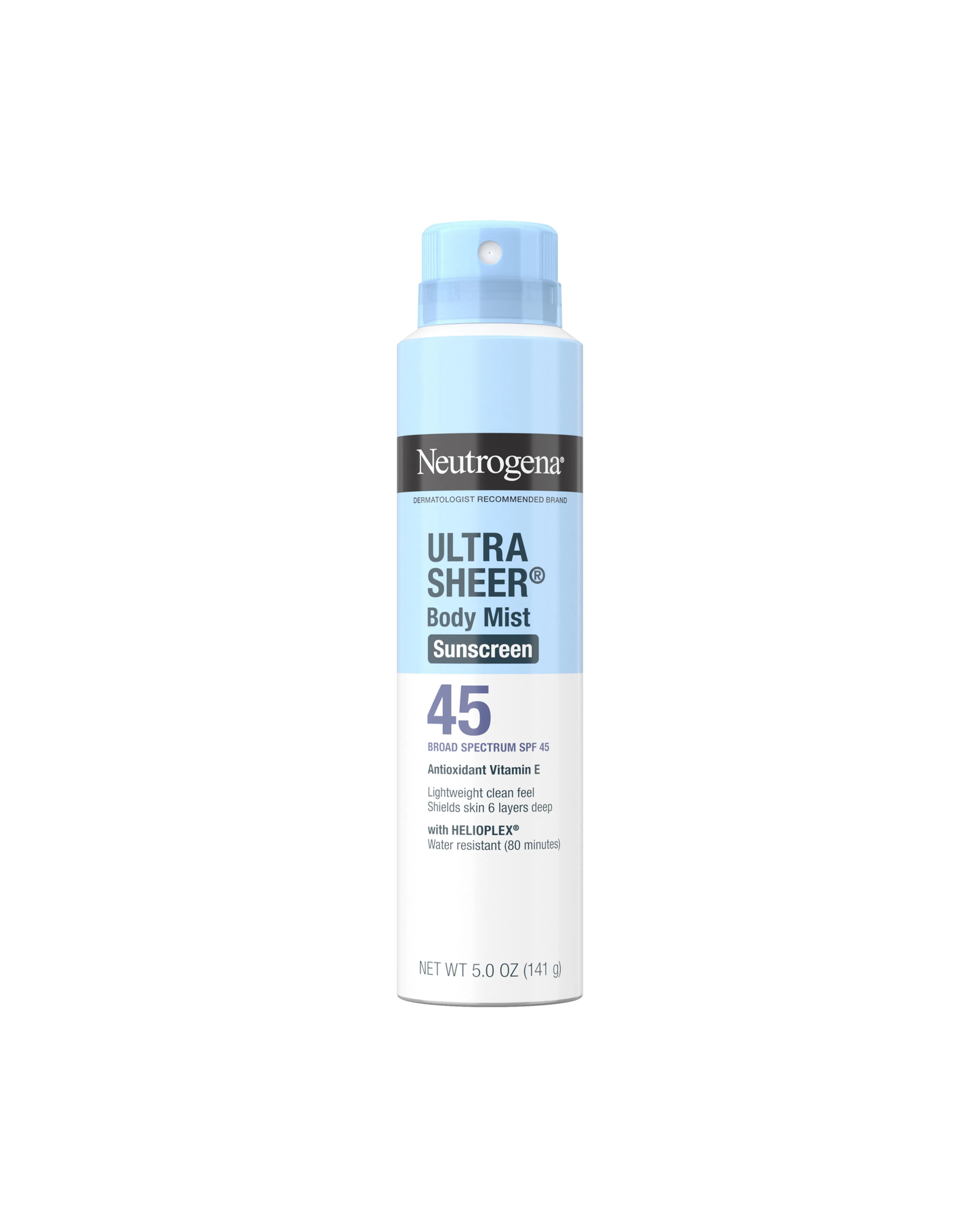NEUTROGENA Ultra Sheer Body Mist Sunscreen SPF 45 141g