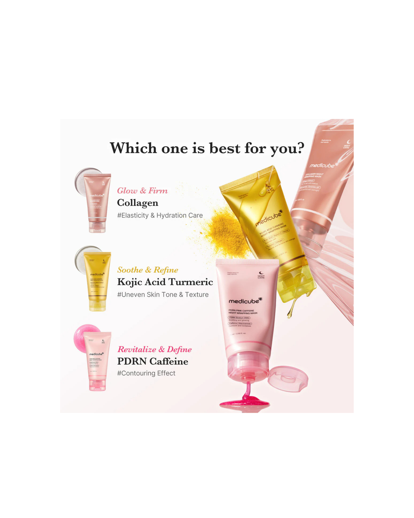 MEDICUBE PDRN Pink Caffeine Night Wrapping Mask 75ml