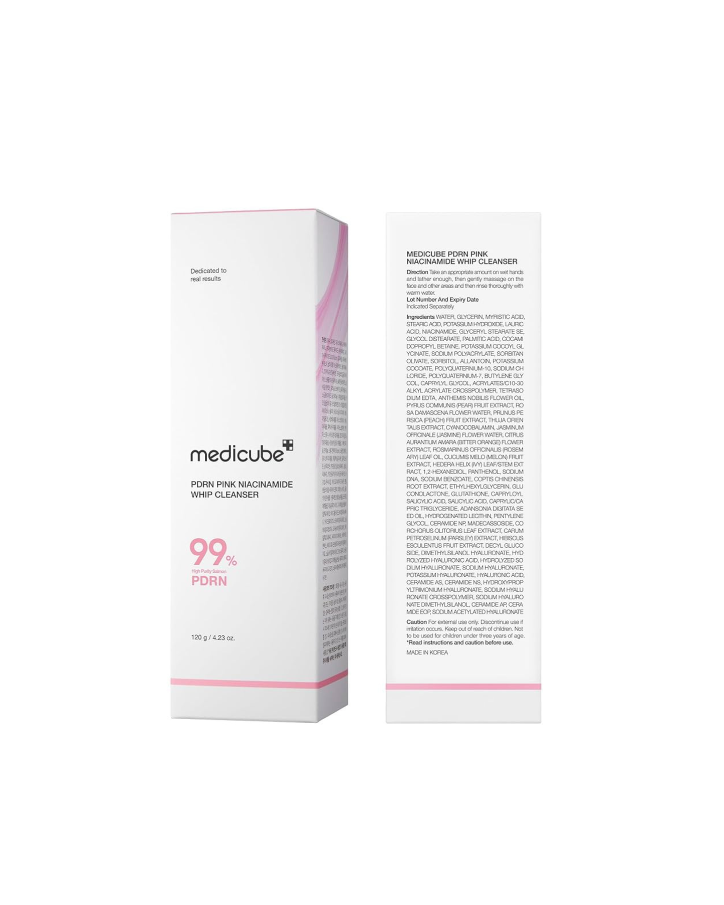MEDICUBE PDRN Pink Niacinamide Whip Cleanser 120g