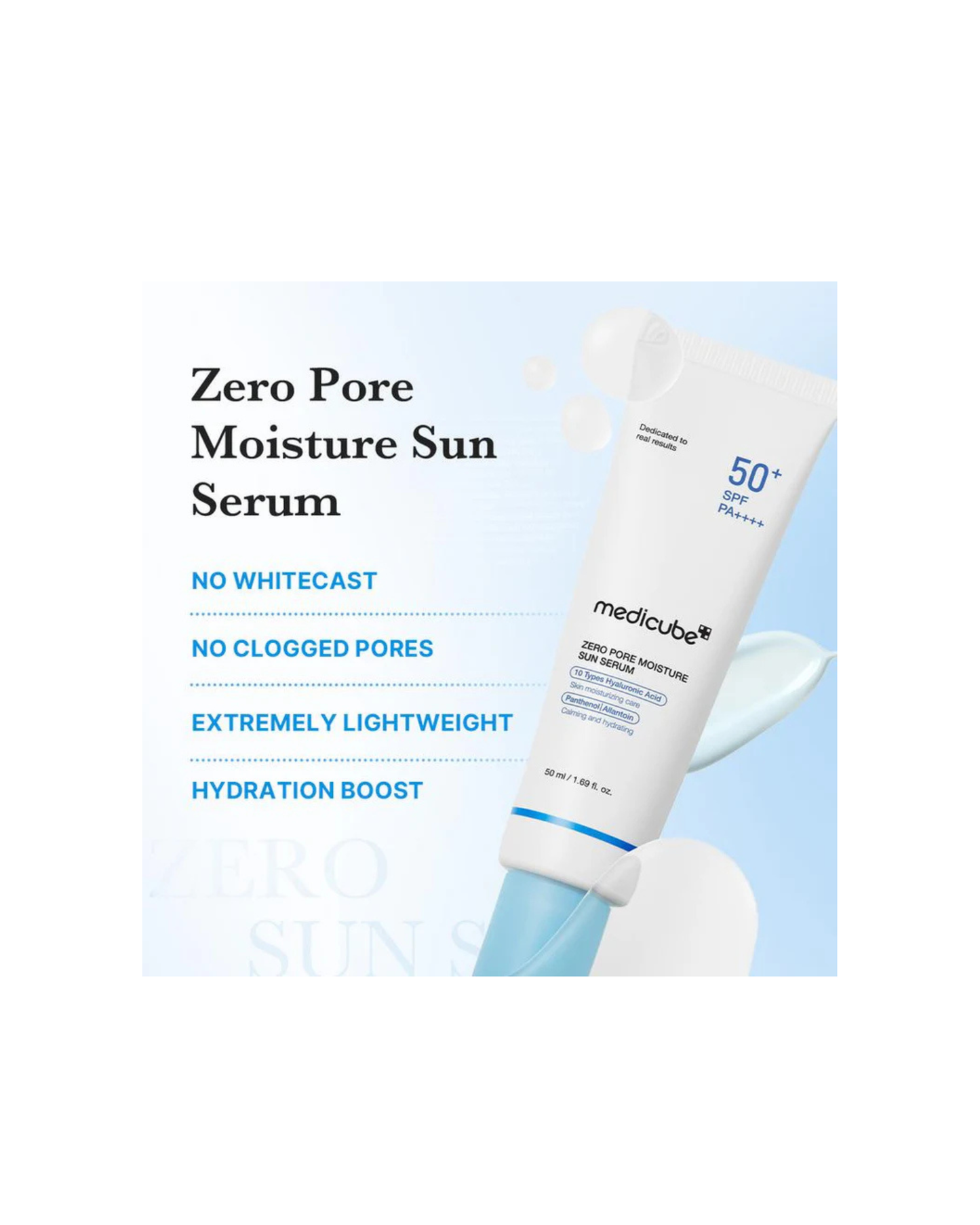 MEDICUBE Zero Pore Moisture Sun Serum 50ml