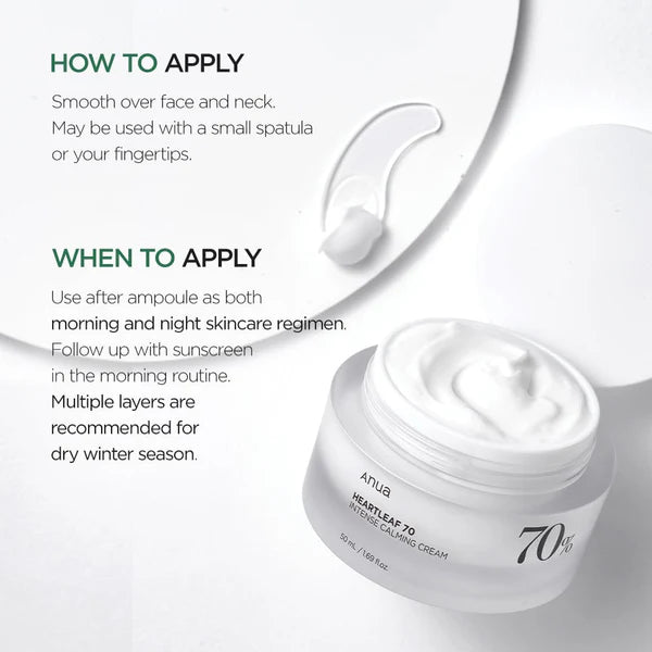 Anua Heartleaf 70% Intense Calming Cream 50ml