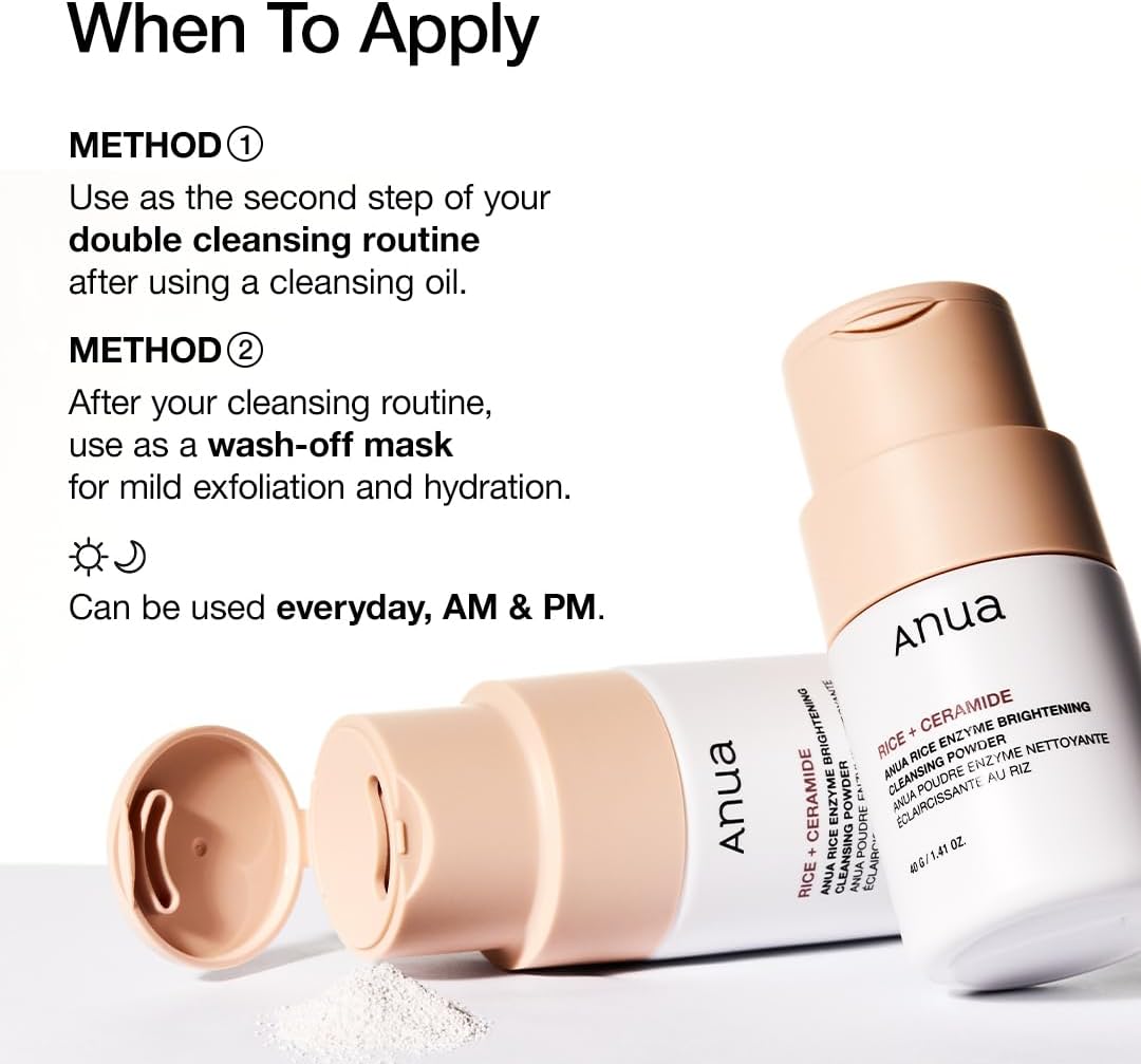 ANUA Rice Enzyme Brightening Cleansing Powder RICE + CERAMIDE 40g