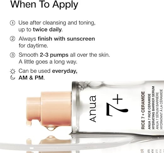 Anua Rice Ceramide 7 Hydrating Barrier Serum 50ml