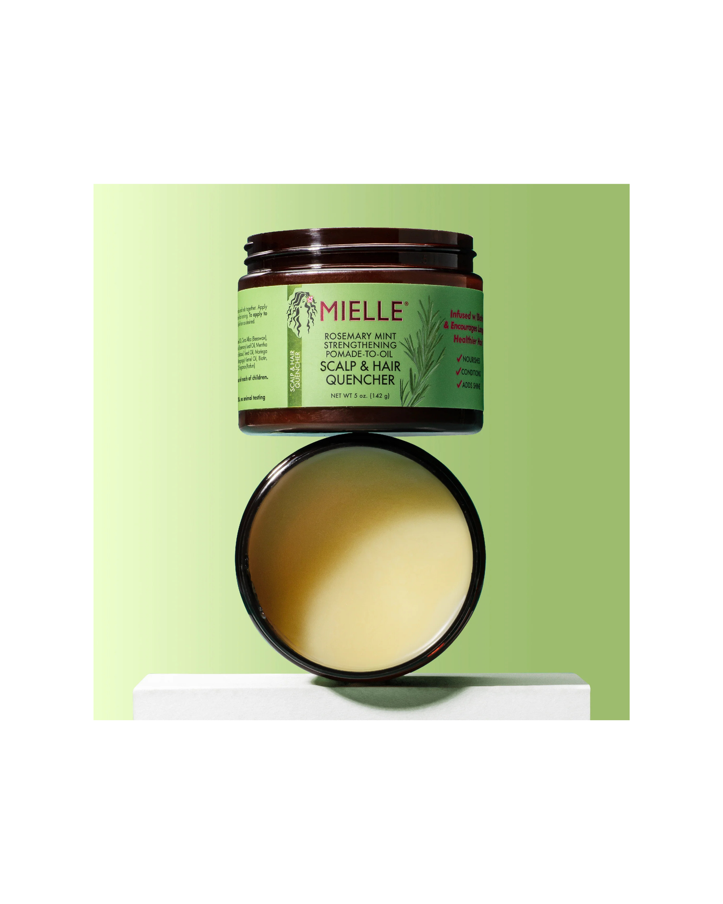 MIELLE Rosemary Mint Strengthening Pomade-to-Oil Scalp & Hair Quencher 142g