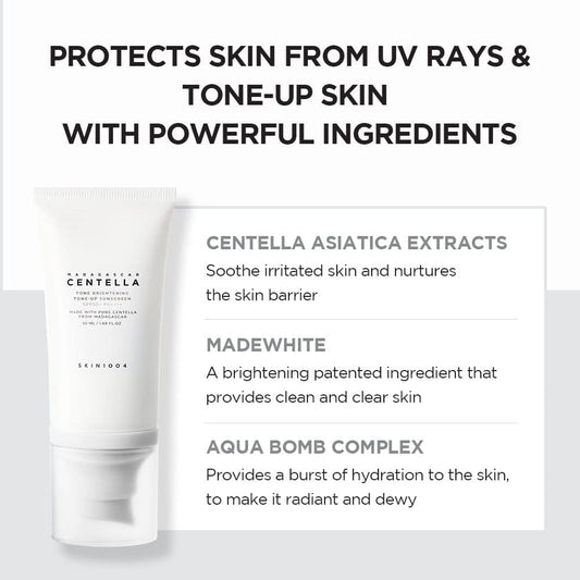 SKIN1004 Madagascar Centella Tone Brightening Tone-Up Sunscreen SPF50+ PA++++ 50ml