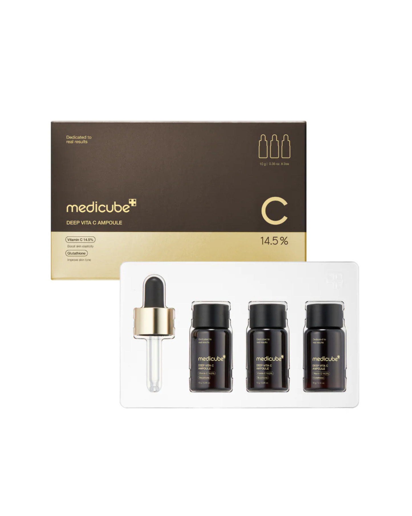 MEDICUBE Deep Vita C 14.5% Ampoule (Pack of 3)