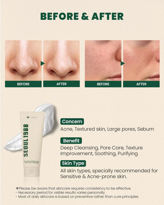 K-SECRET Seoul 1988 : Cleansing Foam Pine Cica 1%, Probiotics 150ml