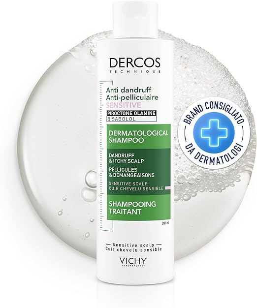 Vichy Dercos Anti Dandruff Shampoo for Sensitive Scalp 200ml (Pink)