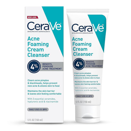 CeraVe Acne Foaming Cream Cleanser 4% Benzoyl Peroxide 150ml