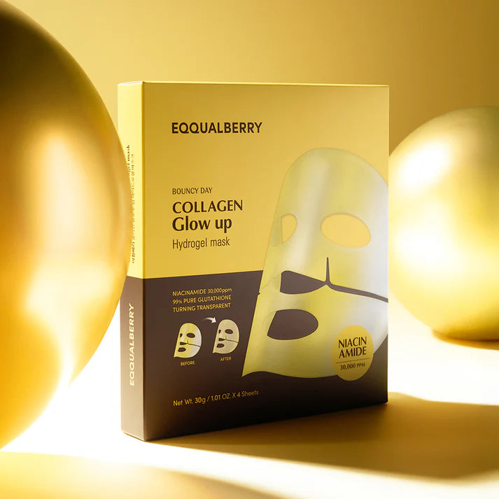 EQQUALBERRY Collagen Glow up Hydrogel Mask (4 Masks)