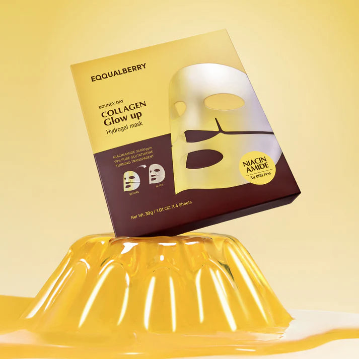EQQUALBERRY Collagen Glow up Hydrogel Mask (4 Masks)
