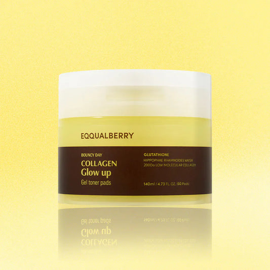 EQQUALBERRY Bouncy Day COLLAGEN Glow Up Gel toner Pads