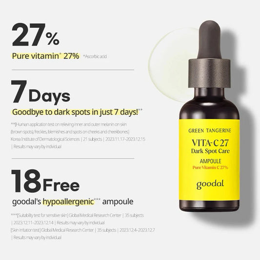 Goodal Vita-C 27% Green Tangerine Dark Spot Care Ampoule 16g