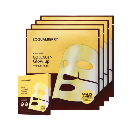 EQQUALBERRY Collagen Glow up Hydrogel Mask (4 Masks)