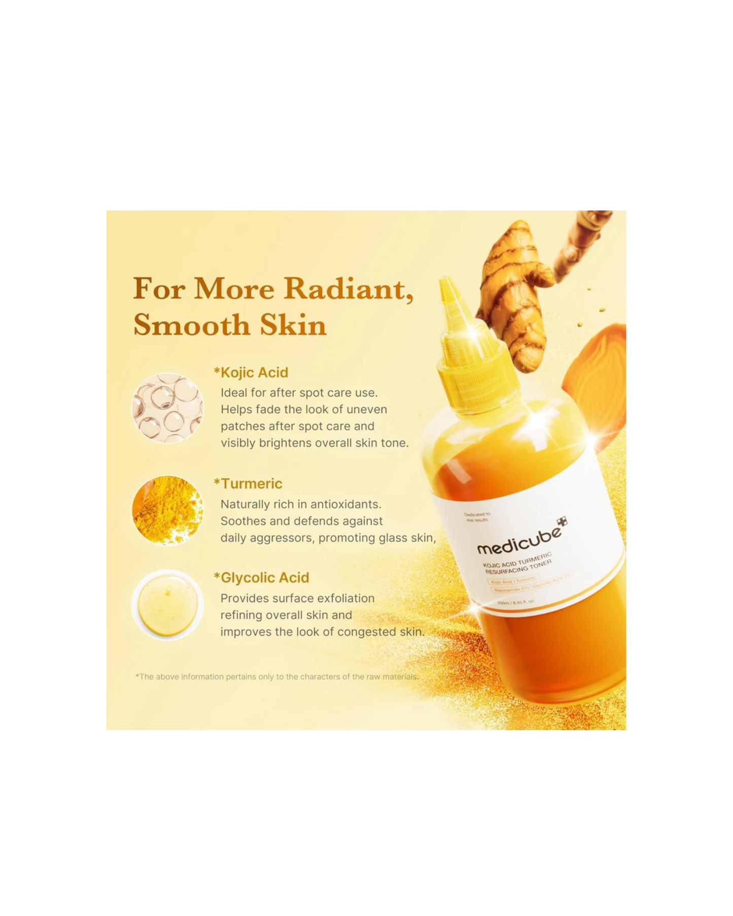 MEDICUBE Kojic Acid Turmeric Resurfacing Toner 250ml