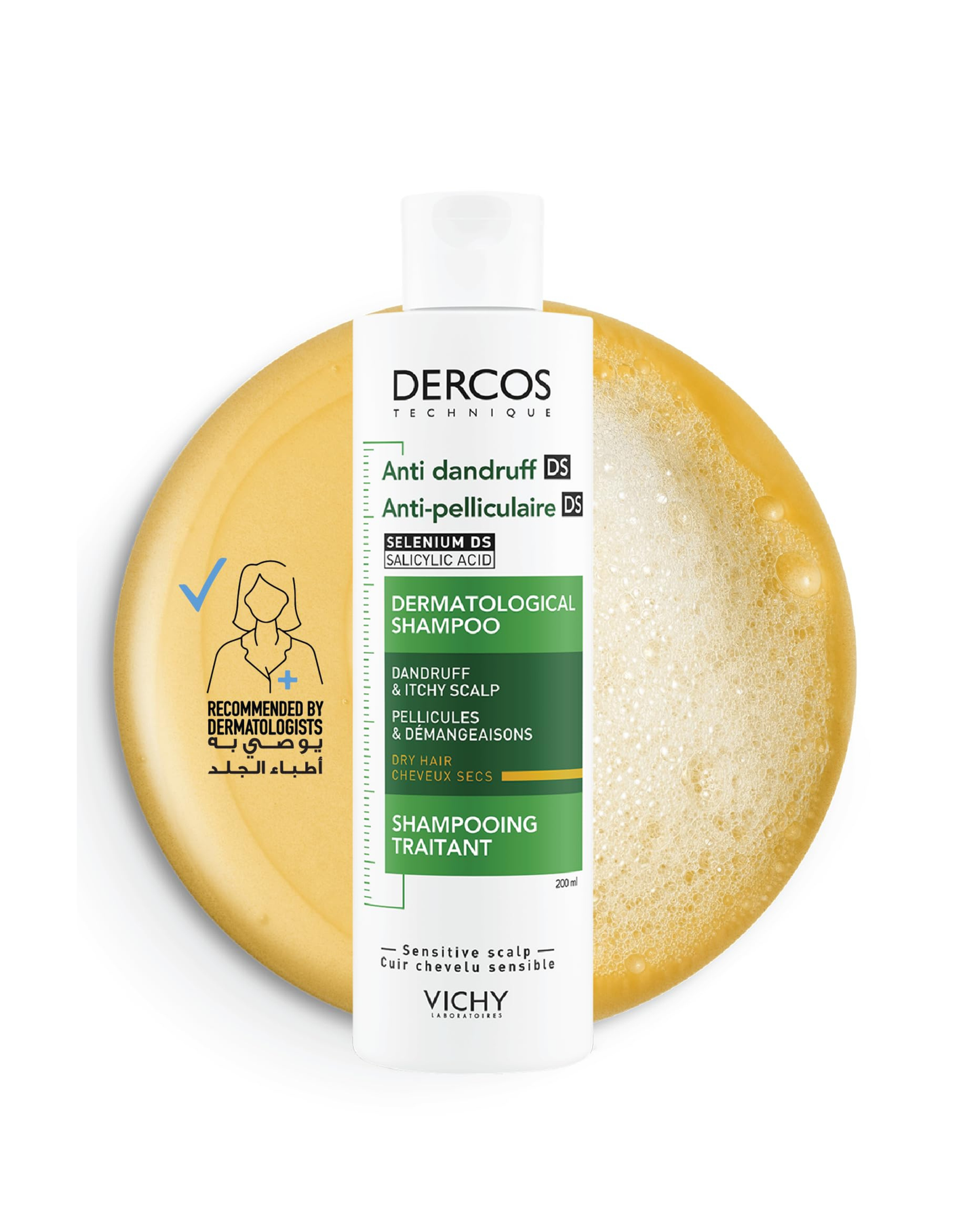 VICHY Dercos Anti Dandruff Shampoo for Dry Hair 200ml