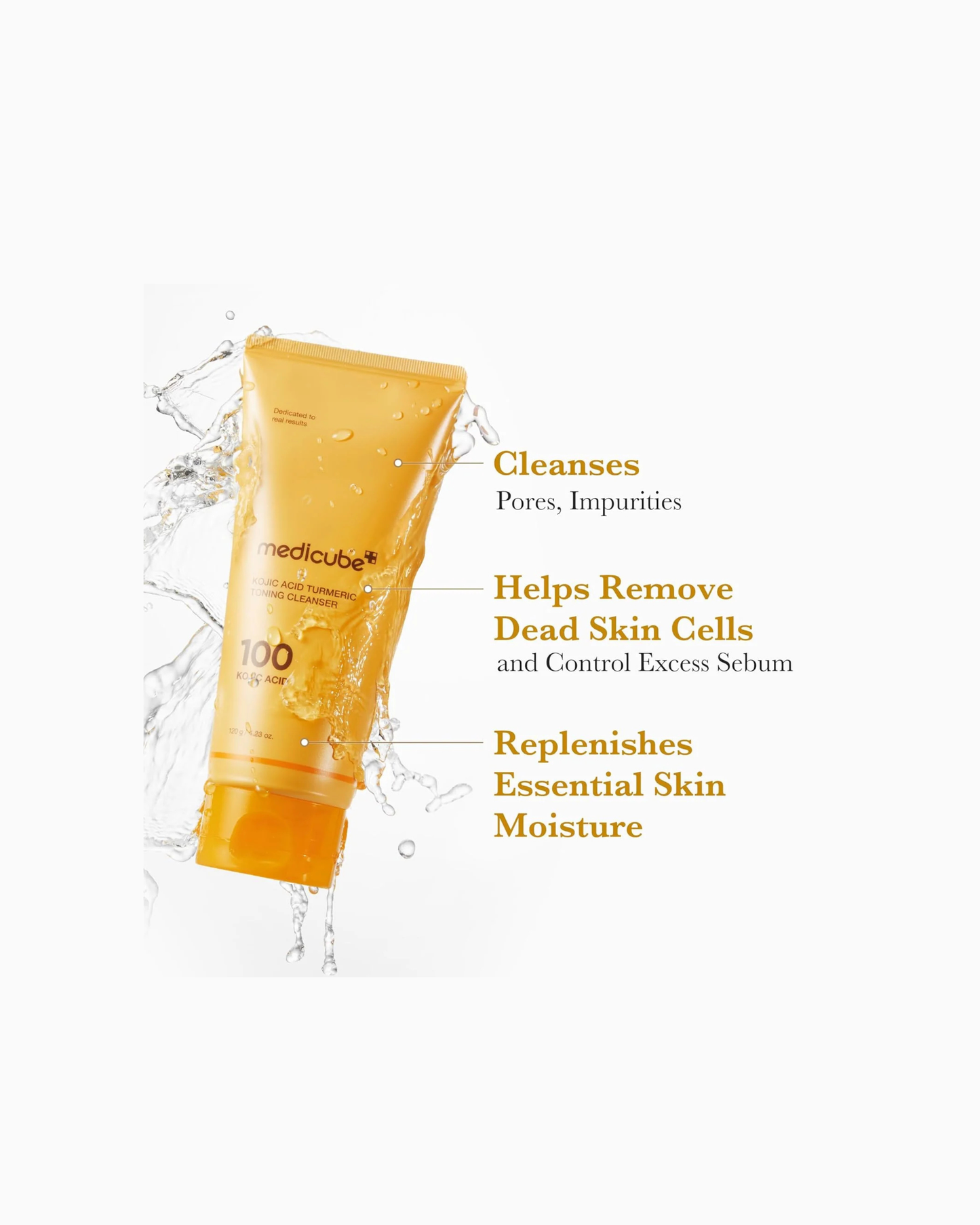 MEDICUBE Kojic Acid Turmeric Toning Cleanser 120g