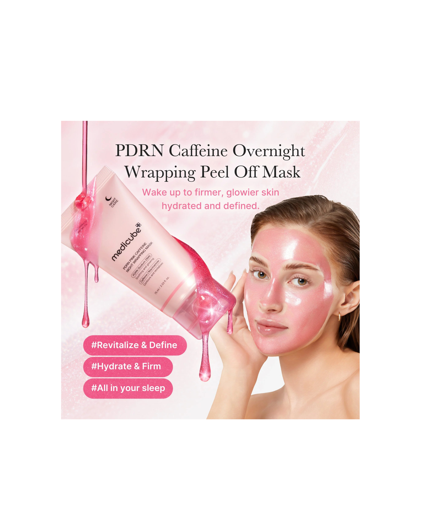 MEDICUBE PDRN Pink Caffeine Night Wrapping Mask 75ml