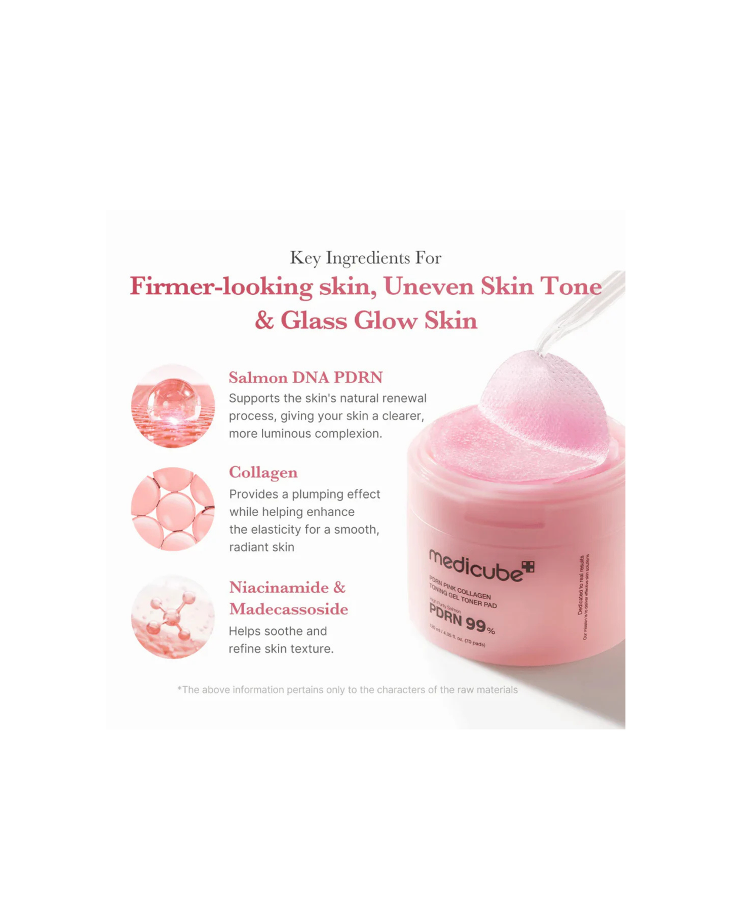 MEDICUBE PDRN Pink Collagen Toning Gel Toner Pad (70 Pads)