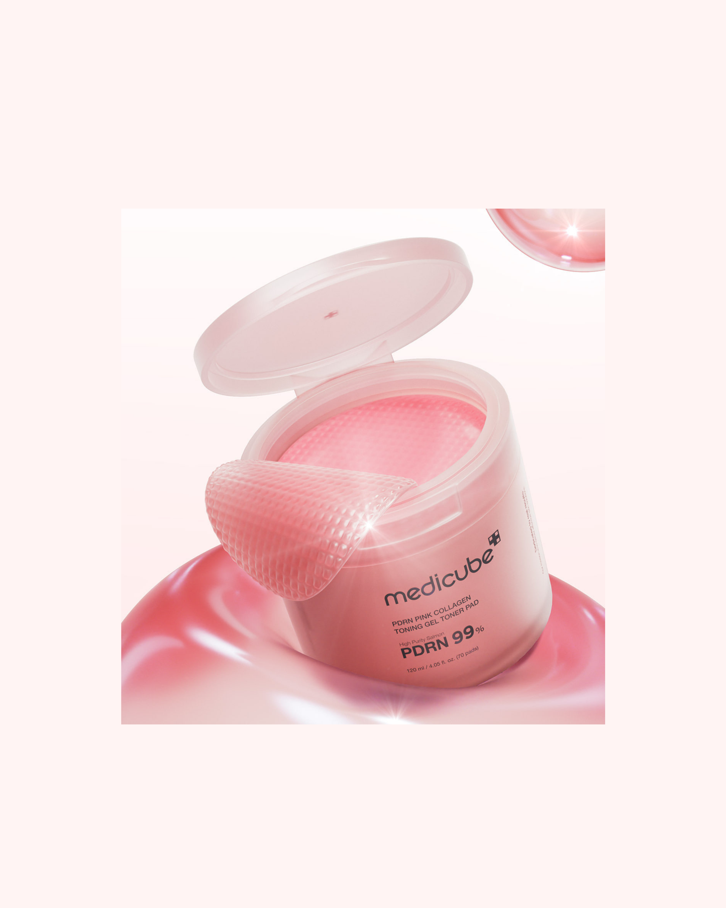 MEDICUBE PDRN Pink Collagen Toning Gel Toner Pad (70 Pads)