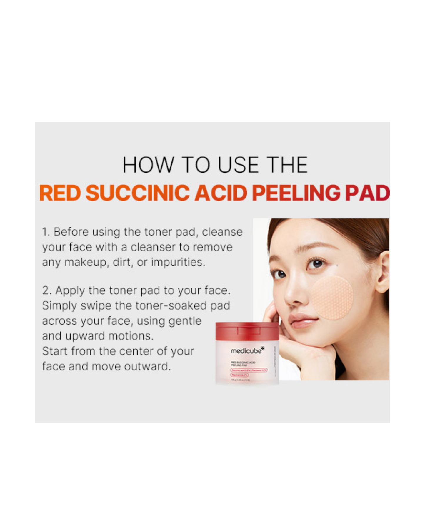 MEDICUBE Red Succinic Acid Peeling Pad (70 Pads)