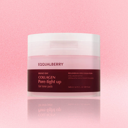 EQQUALBERRY Bouncy Day COLLAGEN Pore-Tight Up Gel Toner Pads
